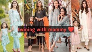 mother daughter same dress design's for Eid / twining with mommy 2024🤩❤️💞
