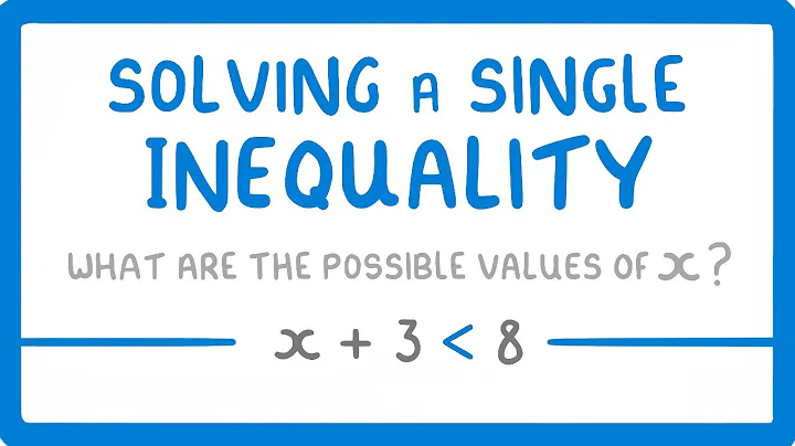 GCSE Maths - Solving Algebraic Inequalities with 1 Inequality Sign (Inequalities Part 2)