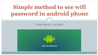 Trick  to see saved wifi password in phone (ROOT). screenshot 2