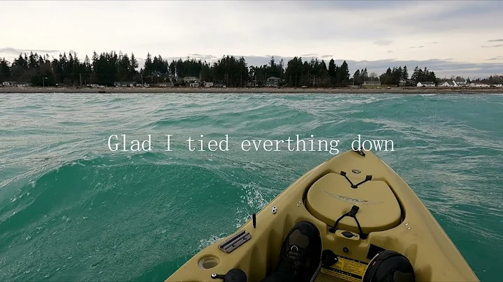 Kayak flips in big waves