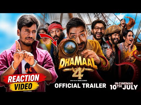 Dhamaal 4 Trailer Reaction: अजय देवगन और रितेश ने फिर हँसाया 😂 Official Trailer Review #REACTIONKING