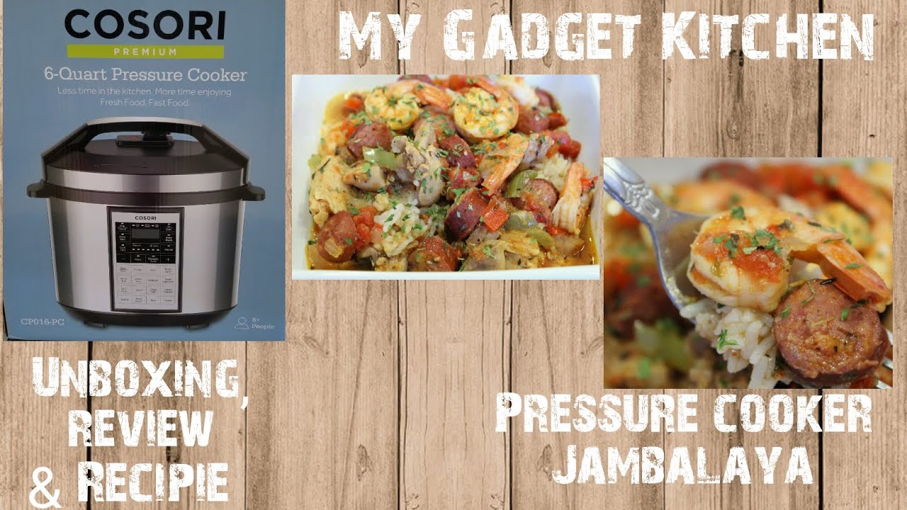 Cosori 6qt Pressure Cooker UNBOXING Review & Recipe | Jambalaya Recipe ...