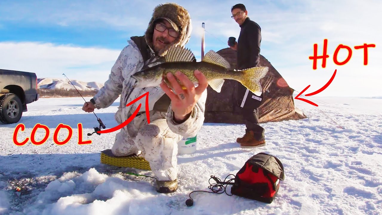 COOL 👍 ICE-FISHING 🎣 with RUSSIAN BEAR 🐻 HOT TENT, UP-5 🔥 (RBM OUTDOORS) by GUNSHY Archery