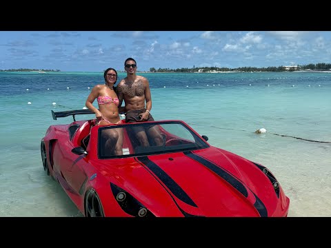 DRIVING A CAR ON THE WATER! Bahamas Birthday Baecation!