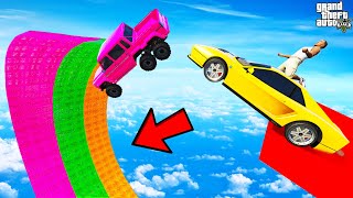 FRANKLIN TRIED IMPOSSIBLE UPSIDE DOWN LOOP MEGA RAMP PARKOUR CHALLENGE GTA 5 | SHINCHAN and CHOP