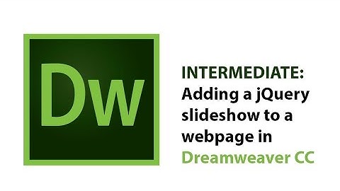 Intermediate: Adding a jQuery slideshow to a webpage in Dreamweaver CC