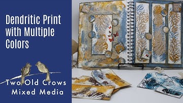 Dendritic Painting with Multiple Colors | Art Journal Page Layout | Junk Journal Page Layout