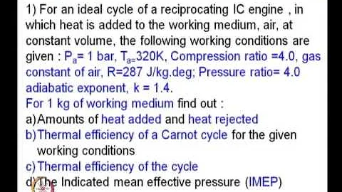 Mod-01 Lec-27 Tutorial: IC Engines