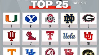 College Football Week 8 Polls Breakdown 