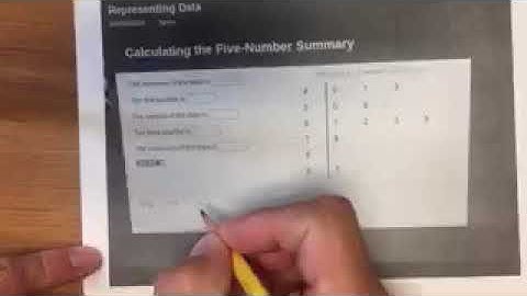 5 number summary from data presented in stem and leaf