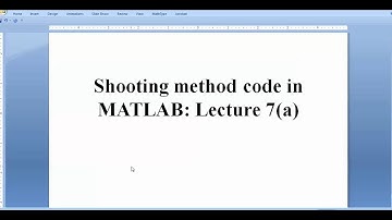 Shooting Method coding in MATLAB (ode45 | fzero): Lecture 7(a)