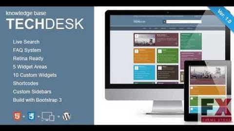 Preview TechDesk - Responsive Knowledge Base/FAQ Theme