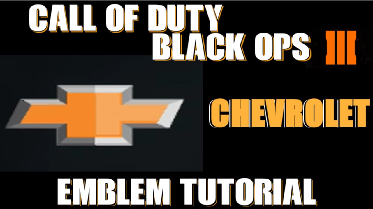 COD BO3 / Call of Duty Black Ops 3 : Chevrolet Logo Emblem Tutorial ...