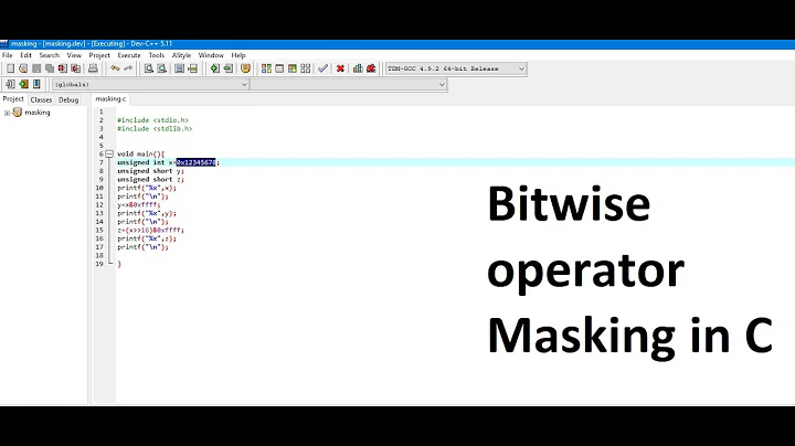 C Bitwise operator Masking How to split 32 bit integer value to two 16 bit integer variable
