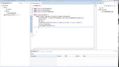 Programa java en Eclipse par o impar