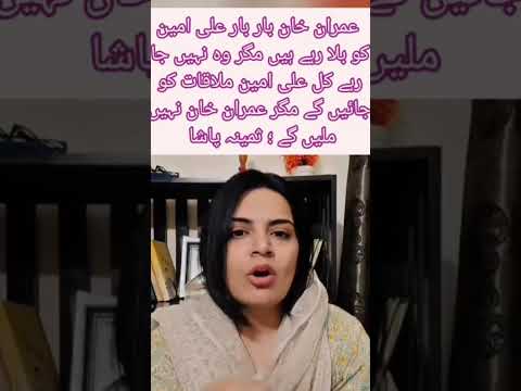 کل علی امین عمران خان سے ملنا چاہے گا مگر خان نہیں ملے گا ثمینہ پاشا Pti Ptitigers