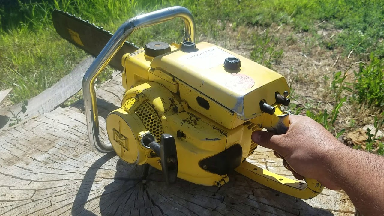 McCulloch 250 chainsaw test run YouTube