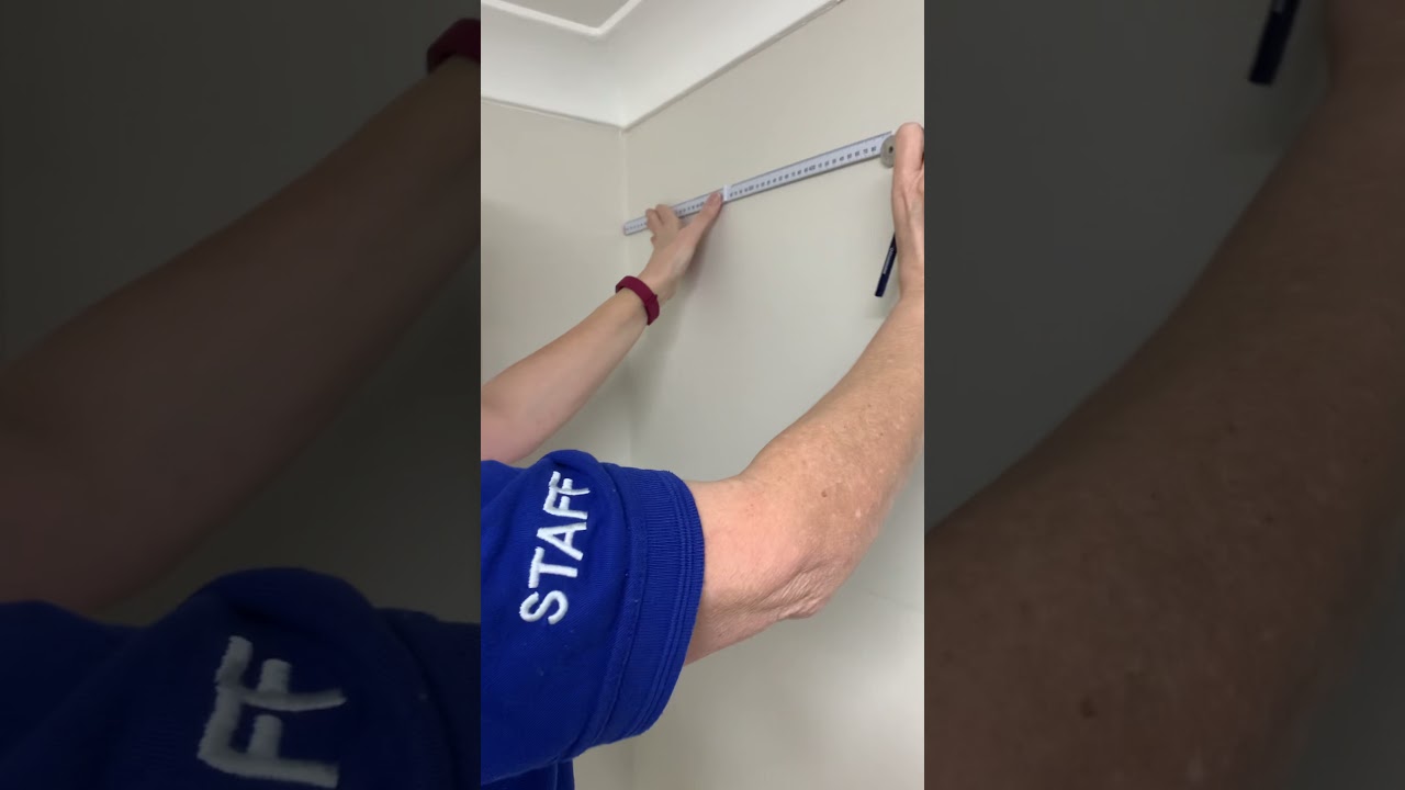 Getting ready to hang wood chip to recess wall, with how to create a plumb line