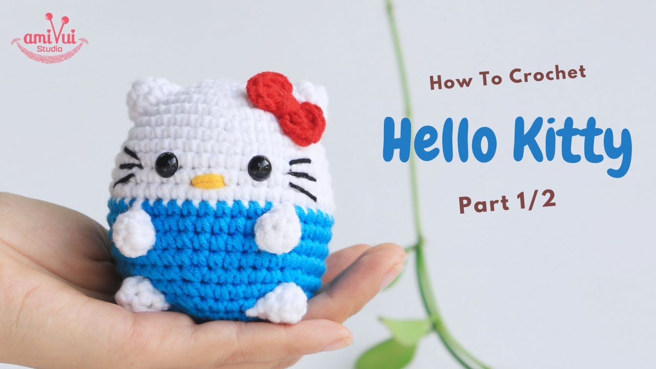 #222 | Amigurumi Hello Kitty Free Pattern (1/2) | How To Crochet Amigurumi Animals | @AmivuiStudio