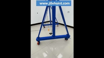 Mobile gantry crane with T type hand trolley + DHS electric chain hoist to Kazakhstan #crane