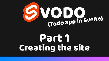 Svodo - Todo App | Part 1 - Creating the site