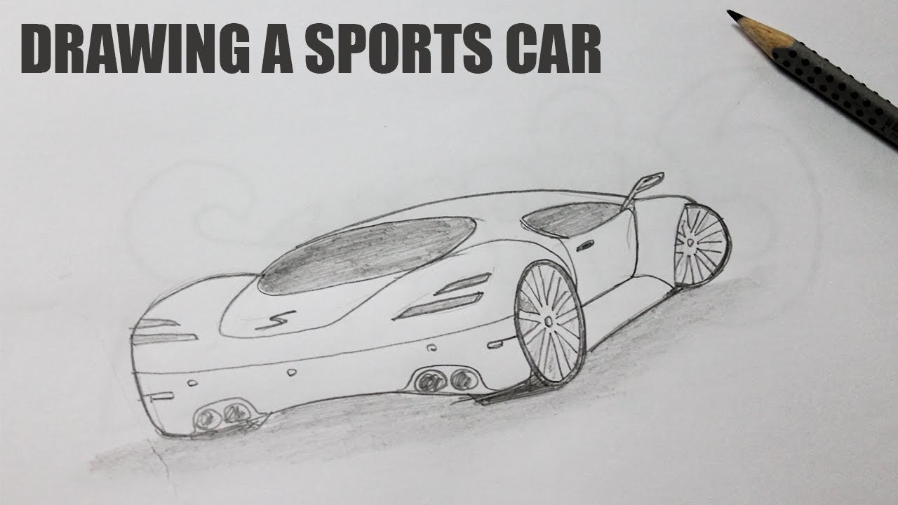 How To Draw A Sports Car Easy Best Car Drawing