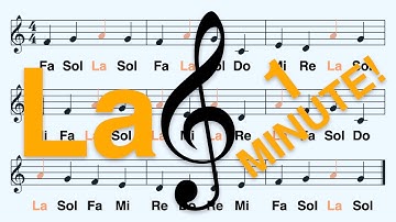Adagio (Slow), Treble Clef - How to Read La in 1 Minute - 6th Note, Do Re... Ti
