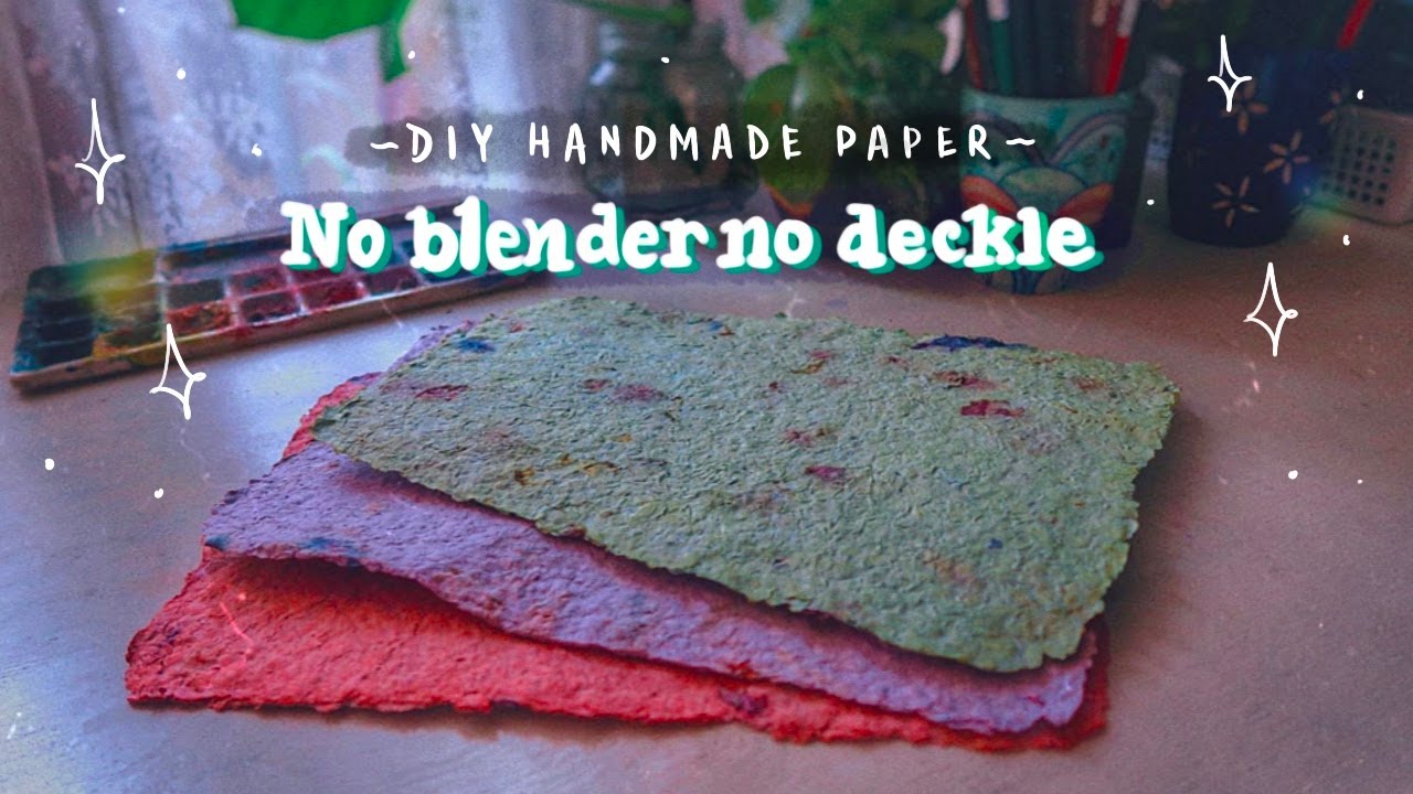 DIY handmade paper, How to make paper without blender and deckle, Recycle  Paper