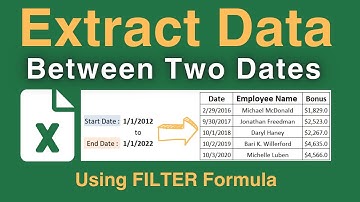 EXTRACT All Records BETWEEN Two Dates in Excel Using the FILTER Formulas