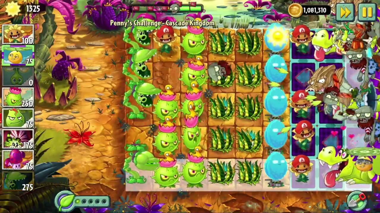 Plants Vs. Zombies 2: Reflourished | Penny's Challenge - Cascade Kingdom