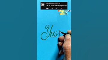 yassin name in stylish cursive handwriting #calligraphy #shorts #shortvideo #viral