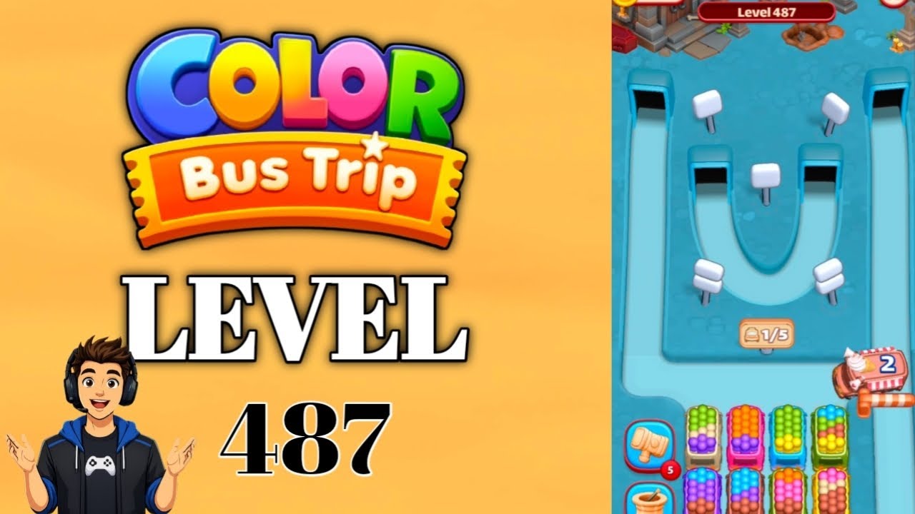 Color Bus Trip Level 487 Full Walkthrough Solution - YouTube