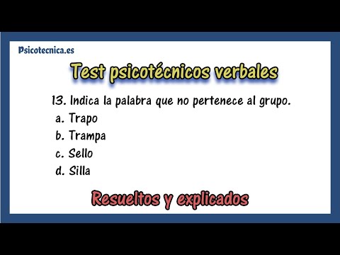 Video: ¿Qué es la prueba de razonamiento verbal y no verbal?