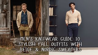 Men's Knitwear Guide 10 Stylish Fall Outfits With Beige &amp; Nordic
