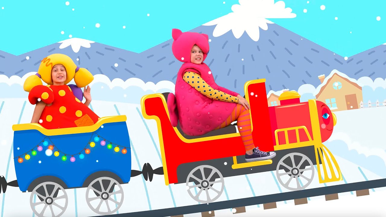 ⁣Кукутики - Новогодний паровозик с подарками - Песенка для детей про Новый год