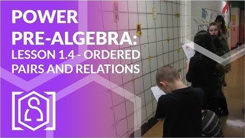 Power Pre Algebra - Lesson 1.4 (Ordered Pairs and Relations)
