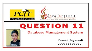 Database Management System  Question Set -11 / 1 Year / Java Institute