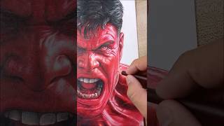 Draw Red Hulk🔥😡 #redhulk #captainamericabravenewworld #harrisonford #hulk #artwork #marvel