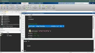 inline & handel functions || الدرس [ 8 ] || سلسلة اساسيات ماتلاب Matlab