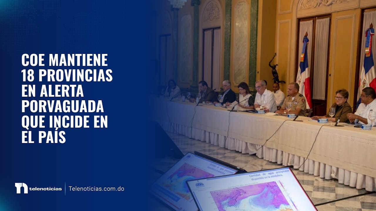 COE mantiene 18 provincias en alerta por  vaguada que incide en el país