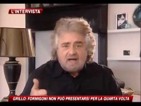 Intervista Beppe Grillo sky tg 24 Maria Latella pa...