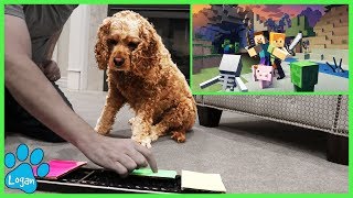 Teaching My Dog How To Play Minecraft I Logan The Adventure Dog by Logan The Adventure Dog 44,209 views 4 years ago 9 minutes, 23 seconds