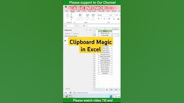 Excel Amazing Trick | Clipboard Magic #shortsfeed #shorts #excelshorts #exceltutorial