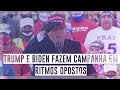 Trump e Biden fazem campanha em ritmos opostos