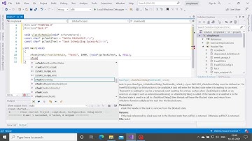 FreeRTOS Task Scheduling using Visual Studio 2019