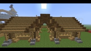 Minecraft Medieval Stable- Tutorial -How to Build a Stable