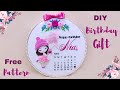 Easy girl embroidery birt.ay calendar hoop design super creative embroidery beginners free pattern