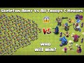 Skeleton Army Formation Vs All Troops & Heroes | Clash of Clans | COC