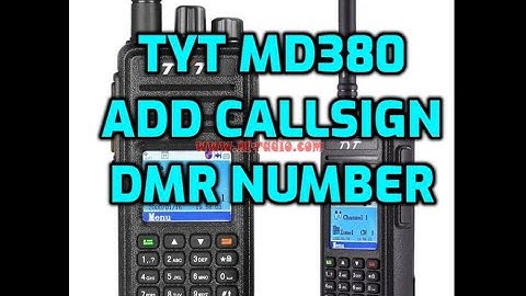 RT3S/MD380 ADD YOUR DMR ID AND CALL SIGN TO CODE PLUG