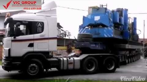 Vận chuyển máy ép cọc robot siêu trọng